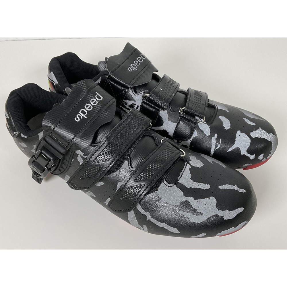 NWT Unisex Speed Cycling Shoes Black & Gray - M‎ Size 10 W Size 11.5